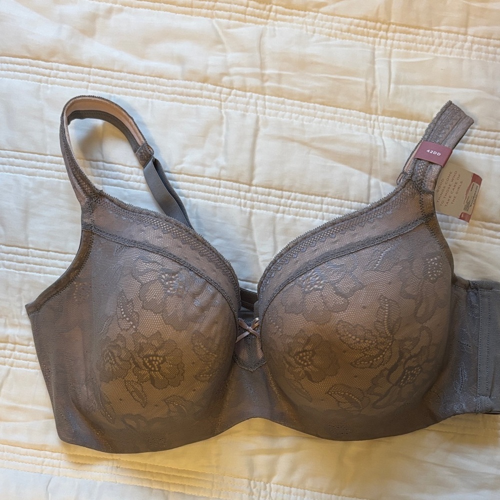 Cacique Lace Underwire Bra in Taupe